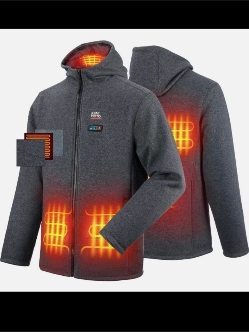 Men's Heated Performance Sweater - Charcoal Gray, XXL